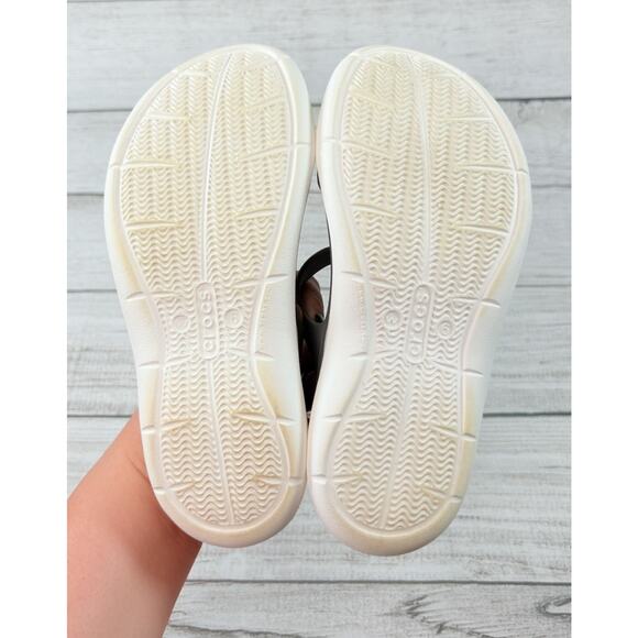 Crocs Swiftwater Women’s Strappy Comfort Slide Sandals Gray White 203998 Size 6 - Picture 5 of 5